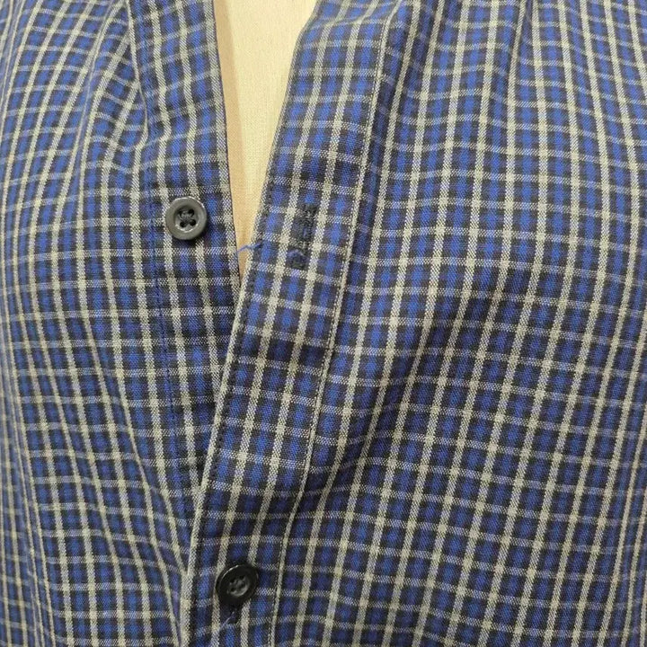 [BUNJANG] Fred Perry Blue Check Shirt (Size L) / 정품 프레드페리 블루 체크 셔츠L