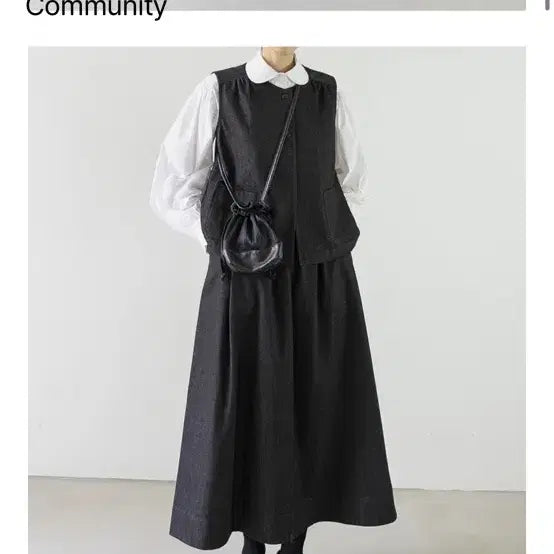 [BUNJANG] Eunoia Denim Setup Vest and Skirt Set / 유노이아 데님 셋업