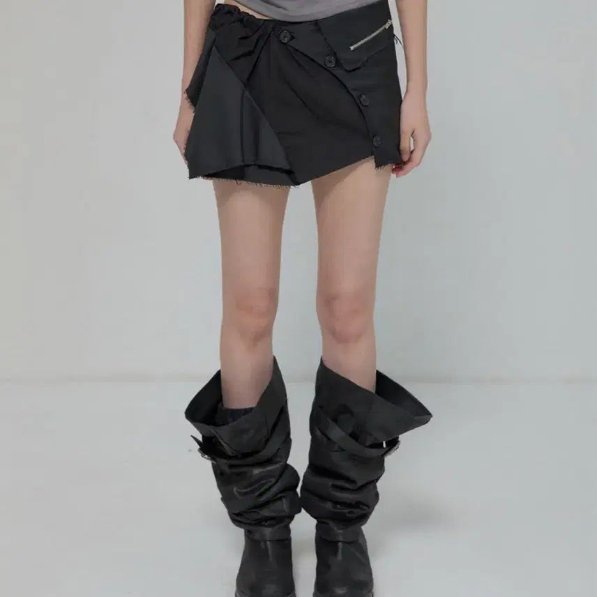 [BUNJANG] Flareup Asymmetrical Layered Mini Skirt / 플레어업 레이어드 미니스커트