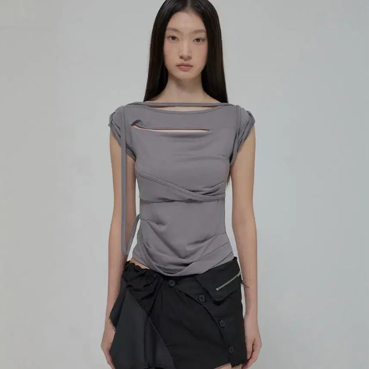 [BUNJANG] Flareup Asymmetrical Layered Mini Skirt / 플레어업 레이어드 미니스커트