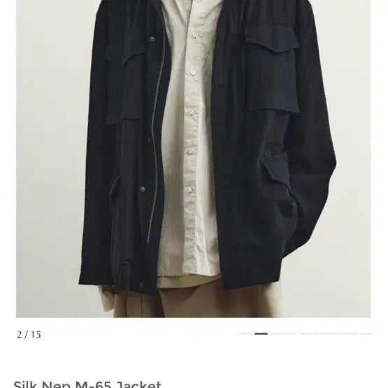 [BUNJANG] Youth Lab Black M-65 Silk Jacket / 유스랩 블랙 M-65 실크 자켓