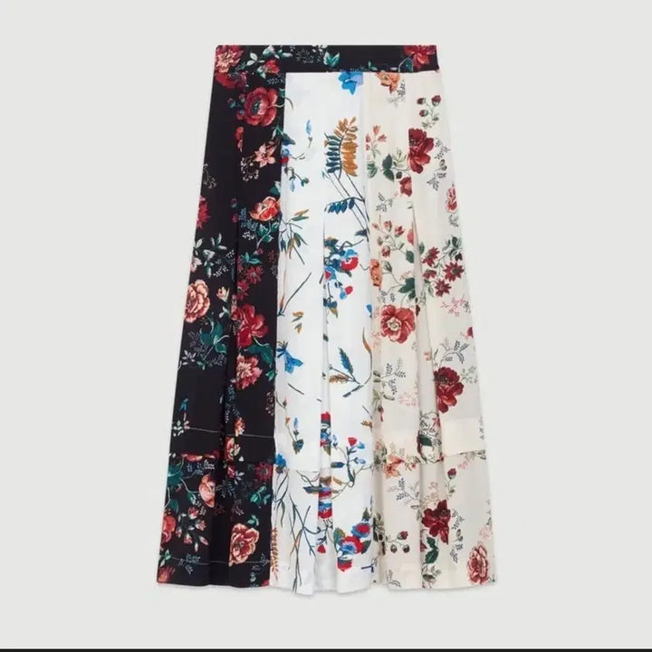 [BUNJANG] Maje Multicolor Flower Printed Midi Skirt / maje 멀티컬러 플라워 프린티드 미디스커트