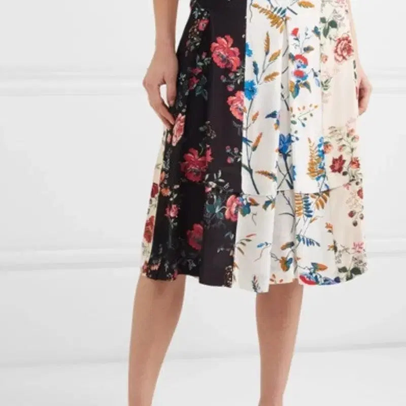 [BUNJANG] Maje Multicolor Flower Printed Midi Skirt / maje 멀티컬러 플라워 프린티드 미디스커트