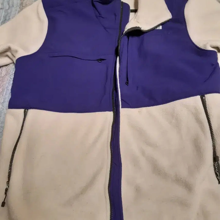 [BUNJANG] The North Face Color Block Fleece Jacket / 노스페이스 블루/아이보리 플리스 자켓
