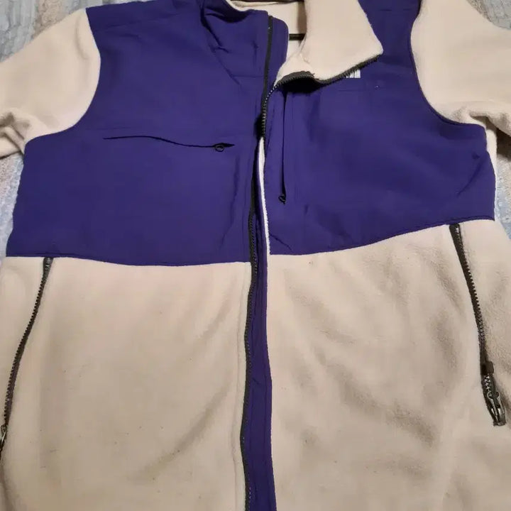 [BUNJANG] The North Face Color Block Fleece Jacket / 노스페이스 블루/아이보리 플리스 자켓