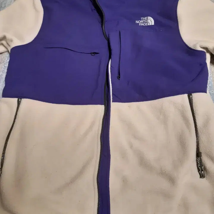 [BUNJANG] The North Face Color Block Fleece Jacket / 노스페이스 블루/아이보리 플리스 자켓