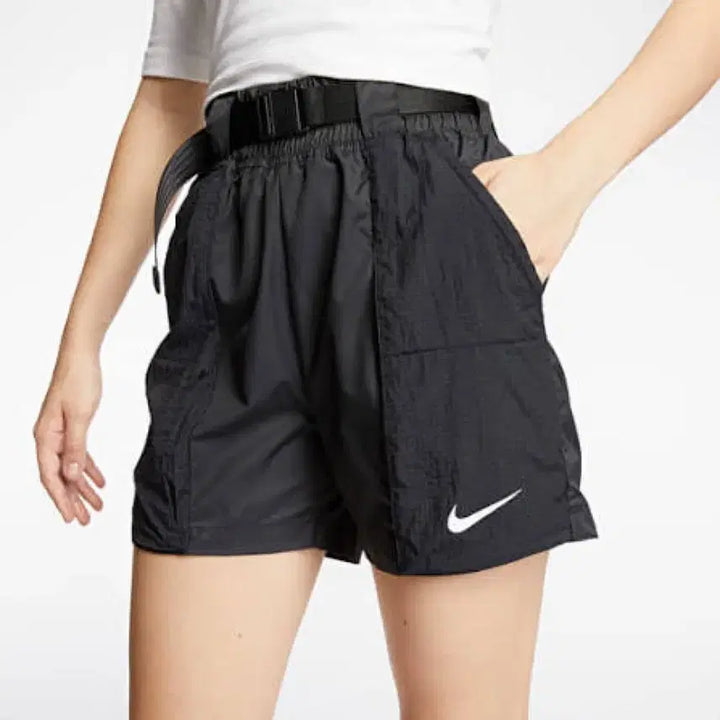 [BUNJANG] Nike Swoosh Woven Buckle Belt Shorts / 무료배송 나이키 스우시 우븐 버클 벨트 쇼츠 M 반바지