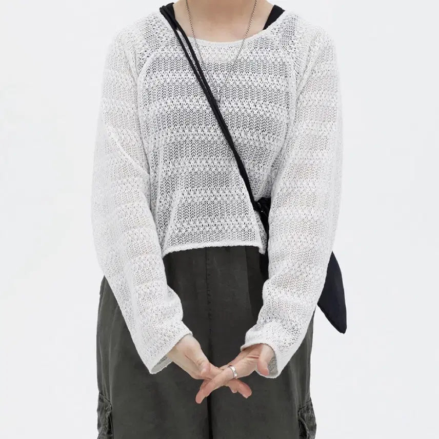 [BUNJANG] Baon Summer Crop Knit / 바온 썸머 크롭 니트