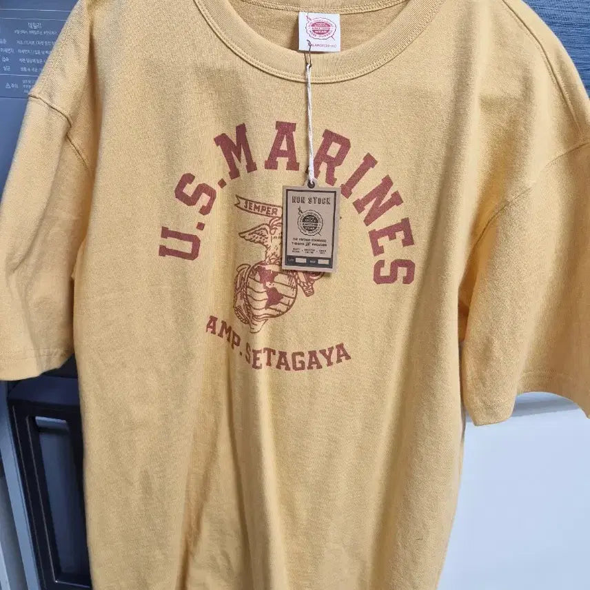[BUNJANG] Bronson U.S. Marines Yellow T-Shirt XXL / 브론슨 U.S. Marines 옐로우 반팔티 XXL