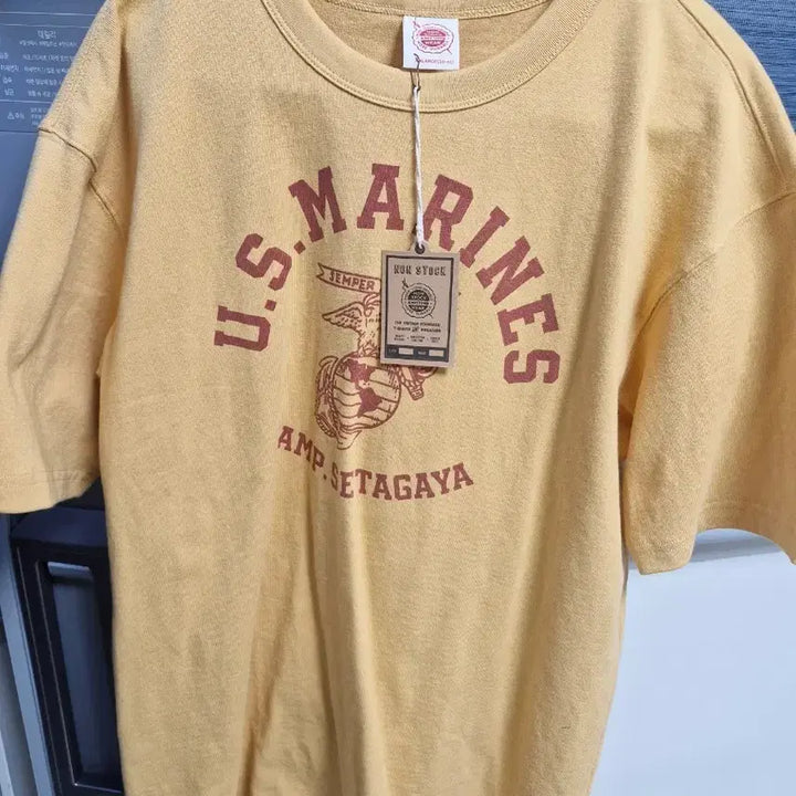 [BUNJANG] Bronson U.S. Marines Yellow T-Shirt XXL / 브론슨 U.S. Marines 옐로우 반팔티 XXL