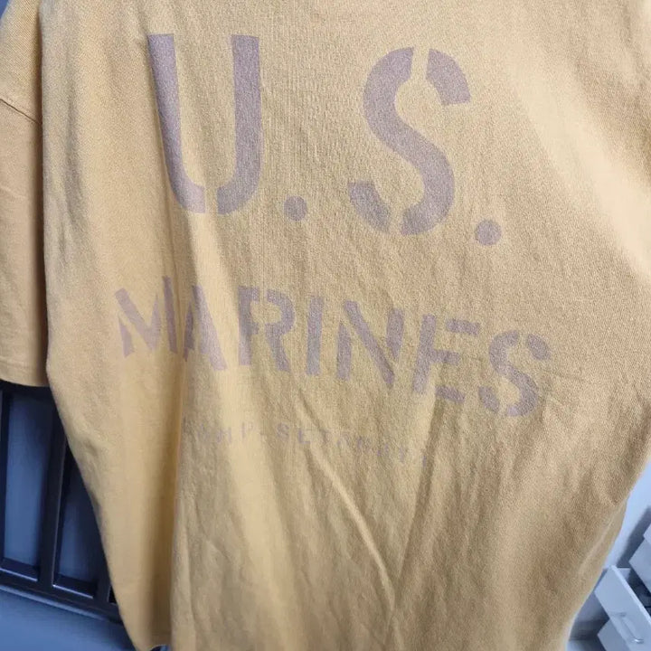 [BUNJANG] Bronson U.S. Marines Yellow T-Shirt XXL / 브론슨 U.S. Marines 옐로우 반팔티 XXL