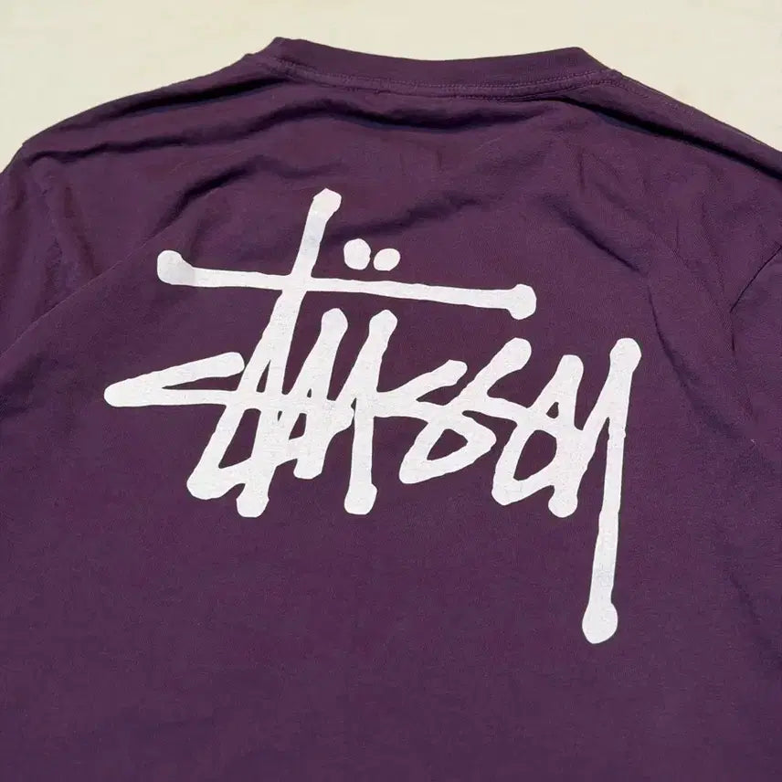 [BUNJANG] Stussy 23FW Pigment Dyed Long Sleeve Purple / 스투시 23FW 피그먼트 다이드 롱슬리브 퍼플