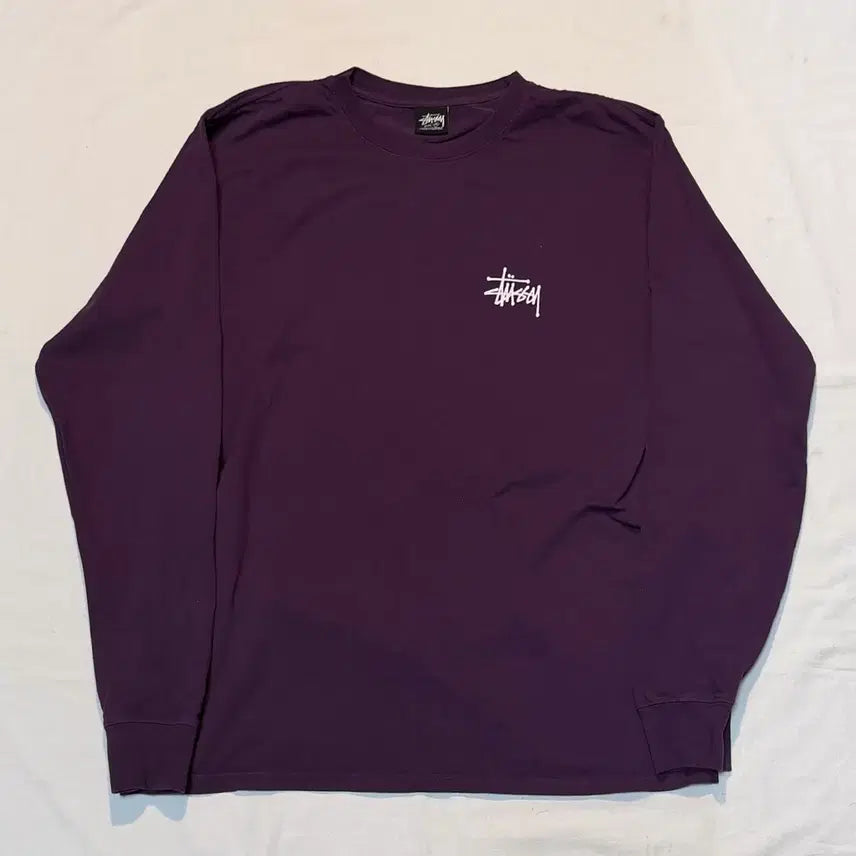 [BUNJANG] Stussy 23FW Pigment Dyed Long Sleeve Purple / 스투시 23FW 피그먼트 다이드 롱슬리브 퍼플
