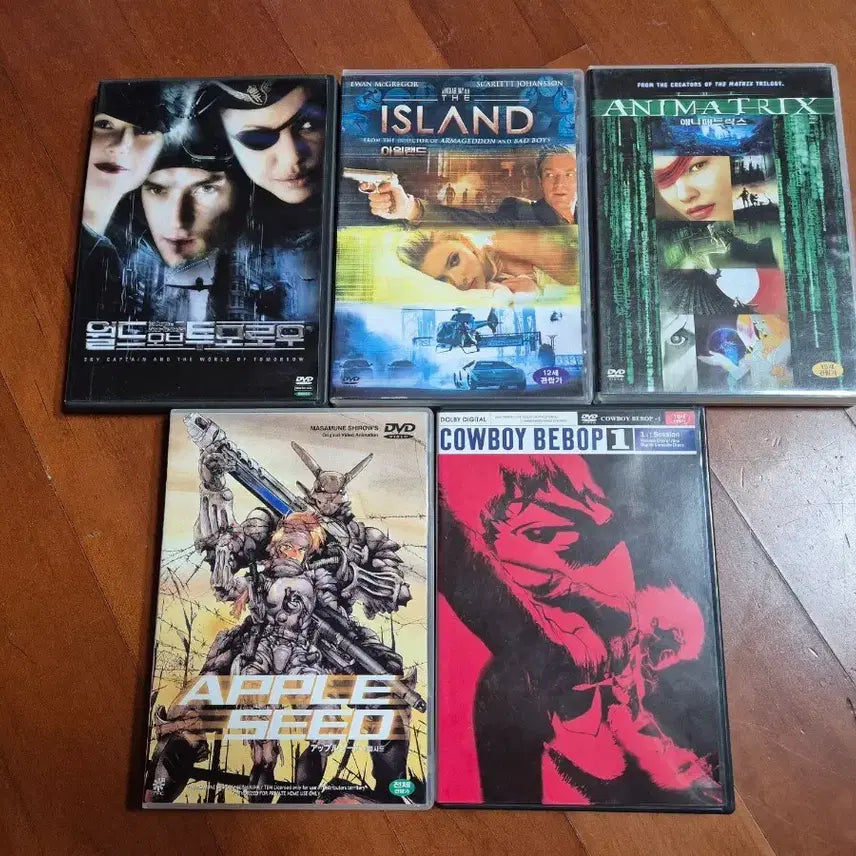[BUNJANG] Cowboy Bebop, Appleseed, Animatrix, and More: 5-Disc DVD Collection / 카우보이비밥, 애플시드, 애니메트릭스 등 DVD 5종