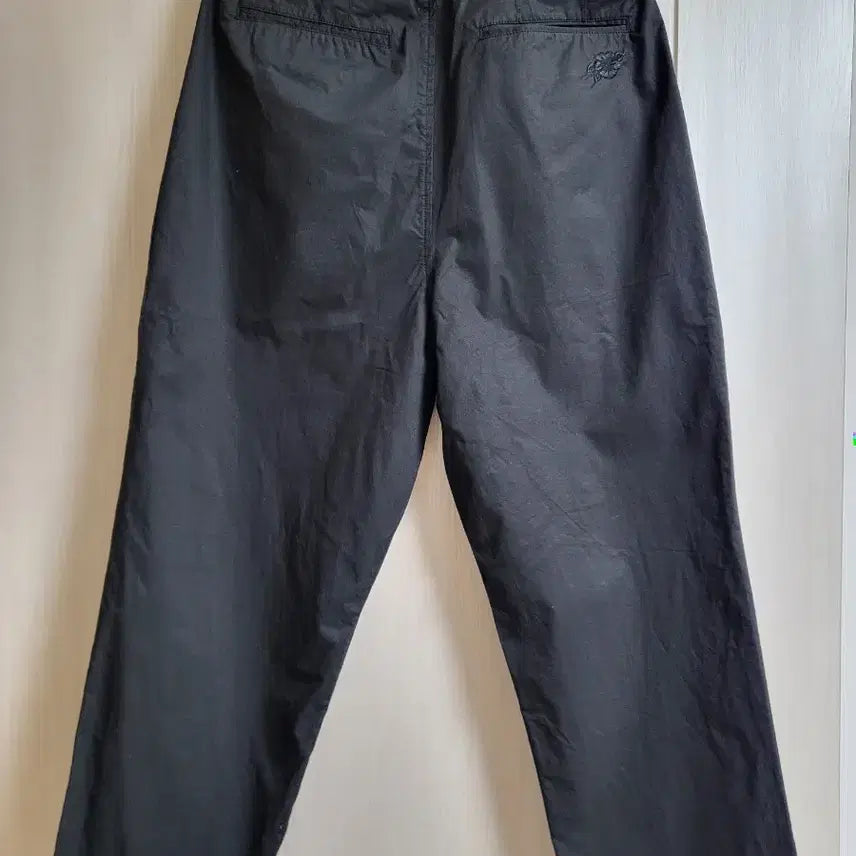 [BUNJANG] Beslow Black Cotton Pants String Waist Fit / 비슬로우 검정색 면바지 끈바지 스타일