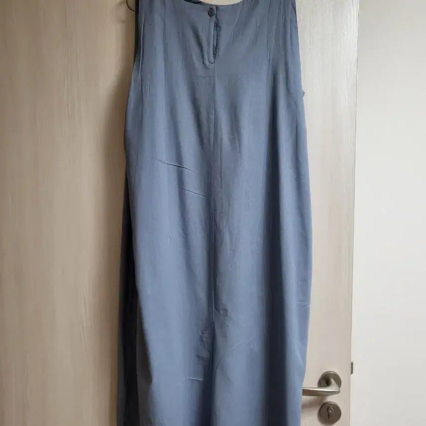 [BUNJANG] BREAL Blue Long Rayon Sleeveless Dress / 브레알 블루 롱 레이온 민소매 원피스