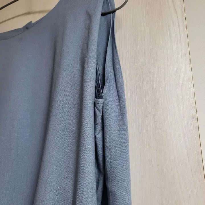 [BUNJANG] BREAL Blue Long Rayon Sleeveless Dress / 브레알 블루 롱 레이온 민소매 원피스