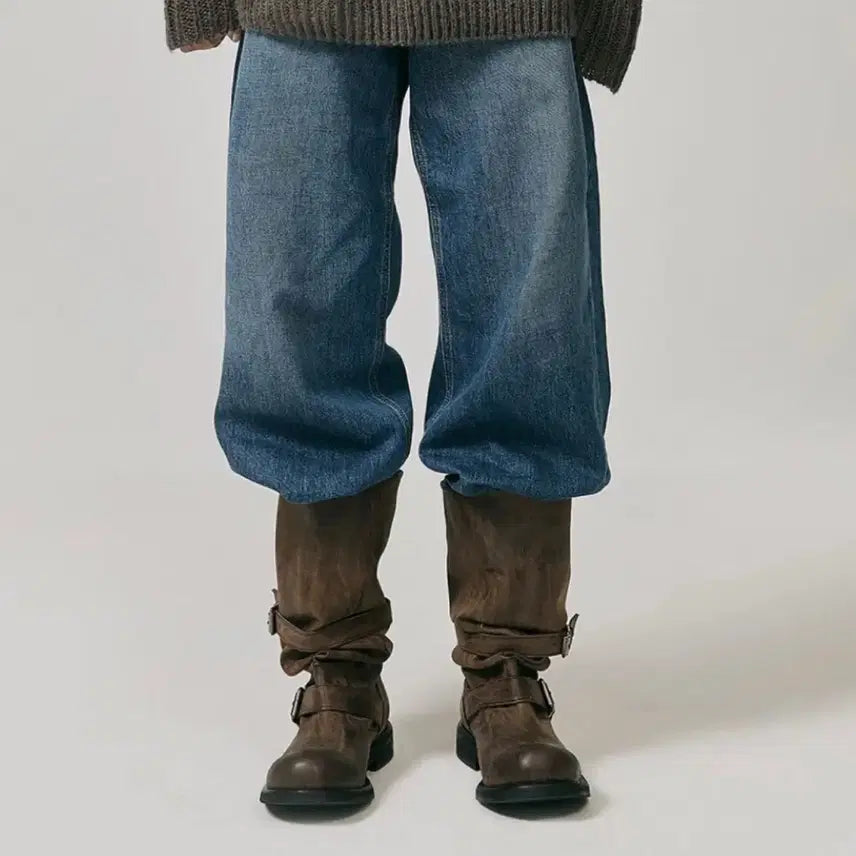 [BUNJANG] Negative Three Slouchy Long Boots Brown / 네거티브쓰리 슬라우치 롱부츠 브라운