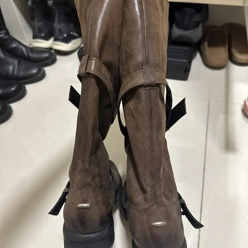 [BUNJANG] Negative Three Slouchy Long Boots Brown / 네거티브쓰리 슬라우치 롱부츠 브라운
