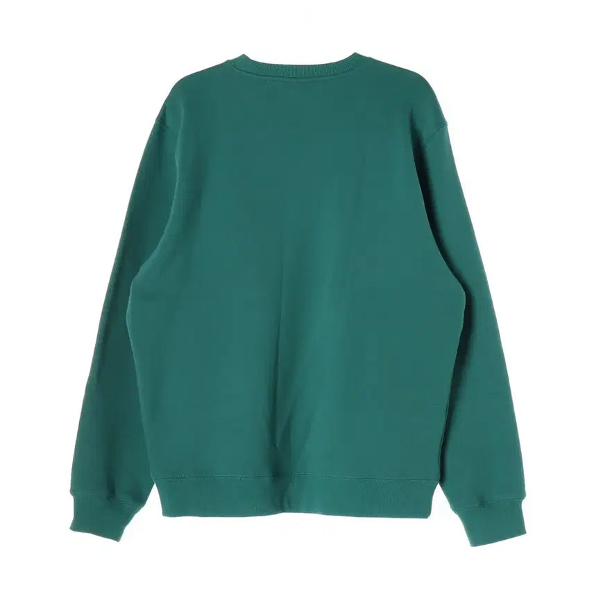 [BUNJANG] Stussy 3D Logo Print College Crewneck Sweatshirt Green / 스투시 3D 로고 프린트 칼리지 크루넥 기모 맨투맨 스웨트셔츠 그린