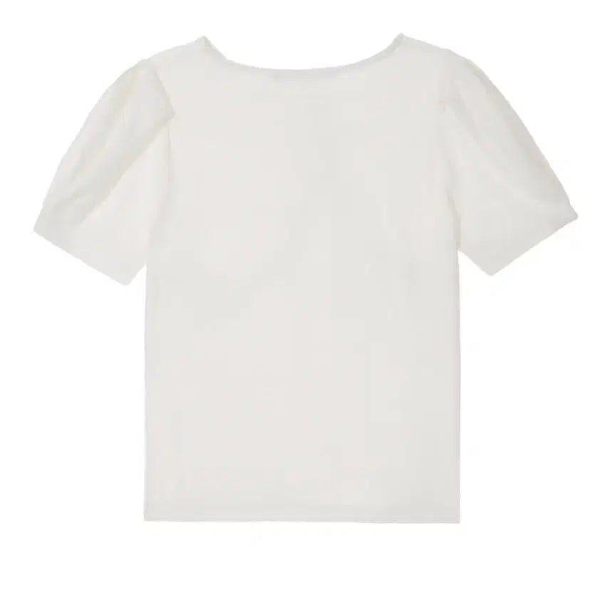 [BUNJANG] DEBEVO Twist Shirring Short Sleeve T-shirt / 드헤베 트위스트 셔링 반팔 티셔츠