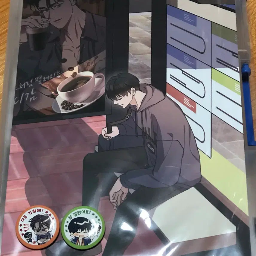[BUNJANG] Half Line B:ON Poster &amp; Can Badge Bundle Set / 하프라인 비온 포스터&amp;캔뱃지 일괄