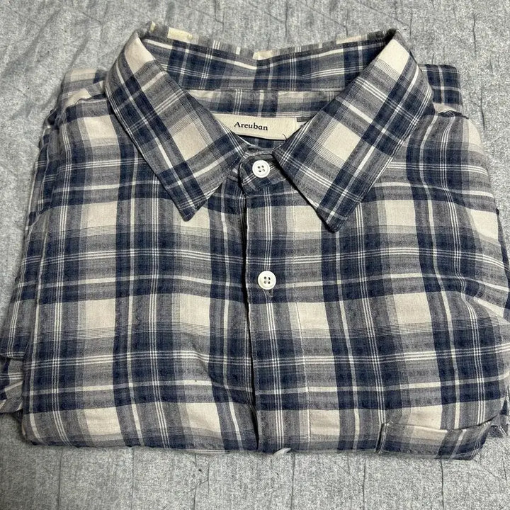[BUNJANG] Arban Alternate Seersucker Check Blue Shirt / 아르반 얼터네이트 시어서커 체크 블루 셔츠