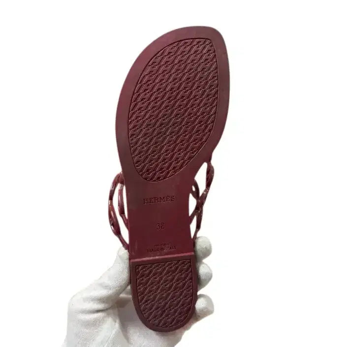[BUNJANG] Hermes Egery Sandals Bordeaux IT 38 (US 7.5-8) / [정품]에르메스 에제리 샌들 보르도 245 풀구성품
