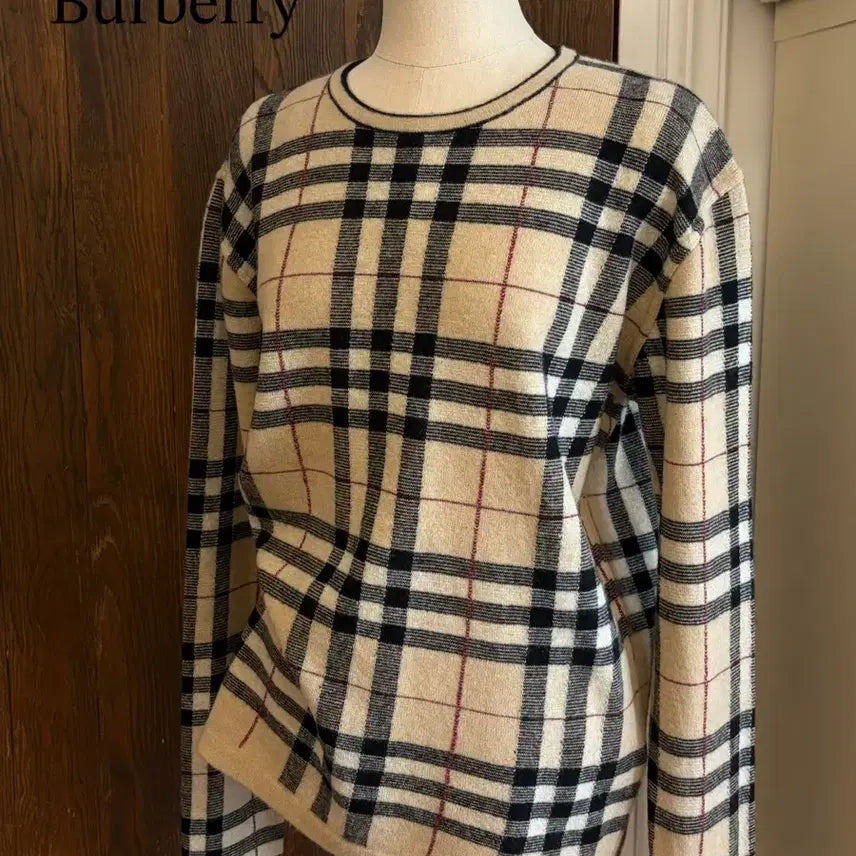 [BUNJANG] Burberry Nova Check Wool Knit / 버버리 정품 노바체크 니트