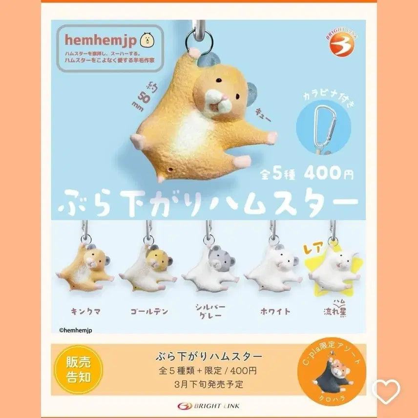[BUNJANG] Hemhemjp Hamster Keychain Gacha Secret + Hidden Full Set / hemhemjp 햄스터 키링 가챠 시크릿+ 히든 풀셋
