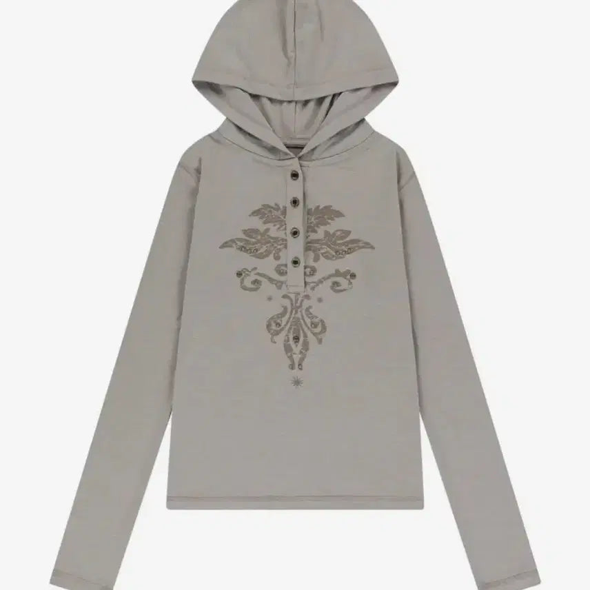 [BUNJANG] ARKAM Studded Leaf Hooded Long Sleeve / 아캄 Studded Leaf Hooded Long Sleeve 롱슬리브