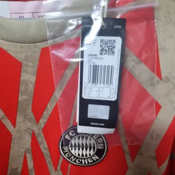 [BUNJANG] Bayern Munich 24-25 Pre-Match Top XL / (새상품) 24-25 바이에른 뮌헨 프리매치 탑 해외 XL