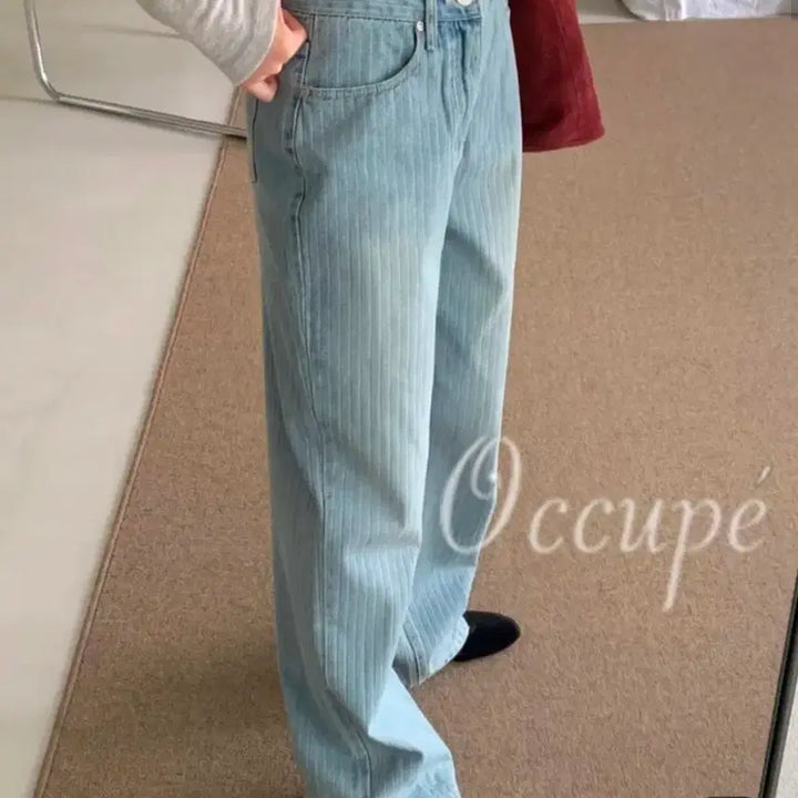 [BUNJANG] OCCUPY Signature Cook Denim Pants Light Blue S / 오큐페 시그니처 쿠크 데님 팬츠 