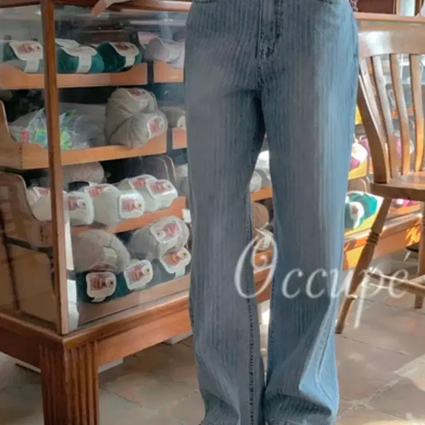 [BUNJANG] OCCUPY Signature Cook Denim Pants Light Blue S / 오큐페 시그니처 쿠크 데님 팬츠 