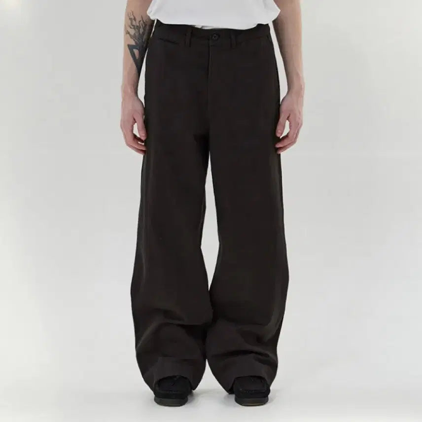 [BUNJANG] Juang Homme Officer Chino Pants Charcoal / 주앙옴므 오피서 치노 팬츠 챠콜