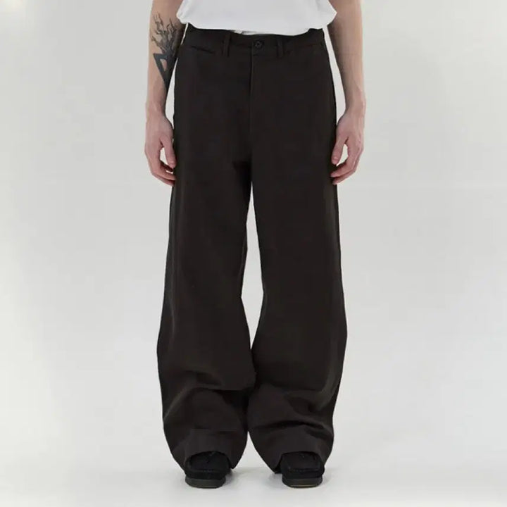 [BUNJANG] Juang Homme Officer Chino Pants Charcoal / 주앙옴므 오피서 치노 팬츠 챠콜