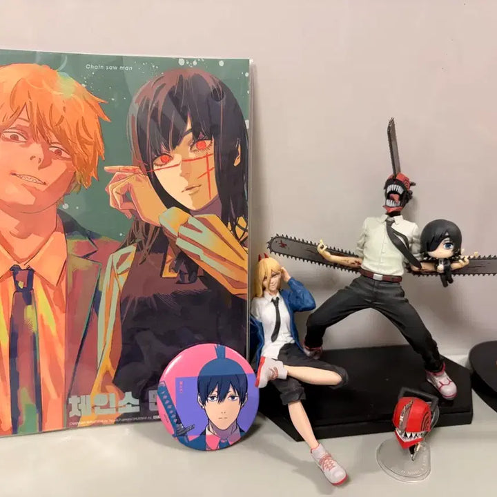 [BUNJANG] Chainsaw Man Figure &amp; Goods Bundle Set / 체인소맨 피규어 + 굿즈 일괄