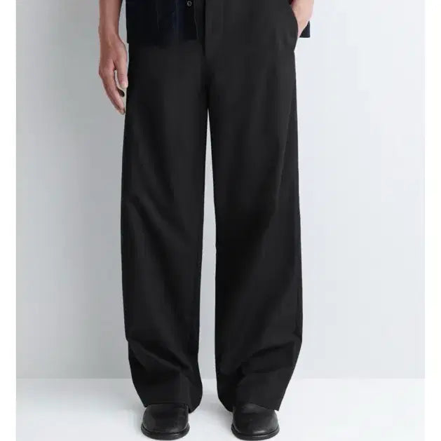 [BUNJANG] COS Black Wide Leg Chino Pants / [48] COS 코스 블랙 와이드 레그 치노 팬츠