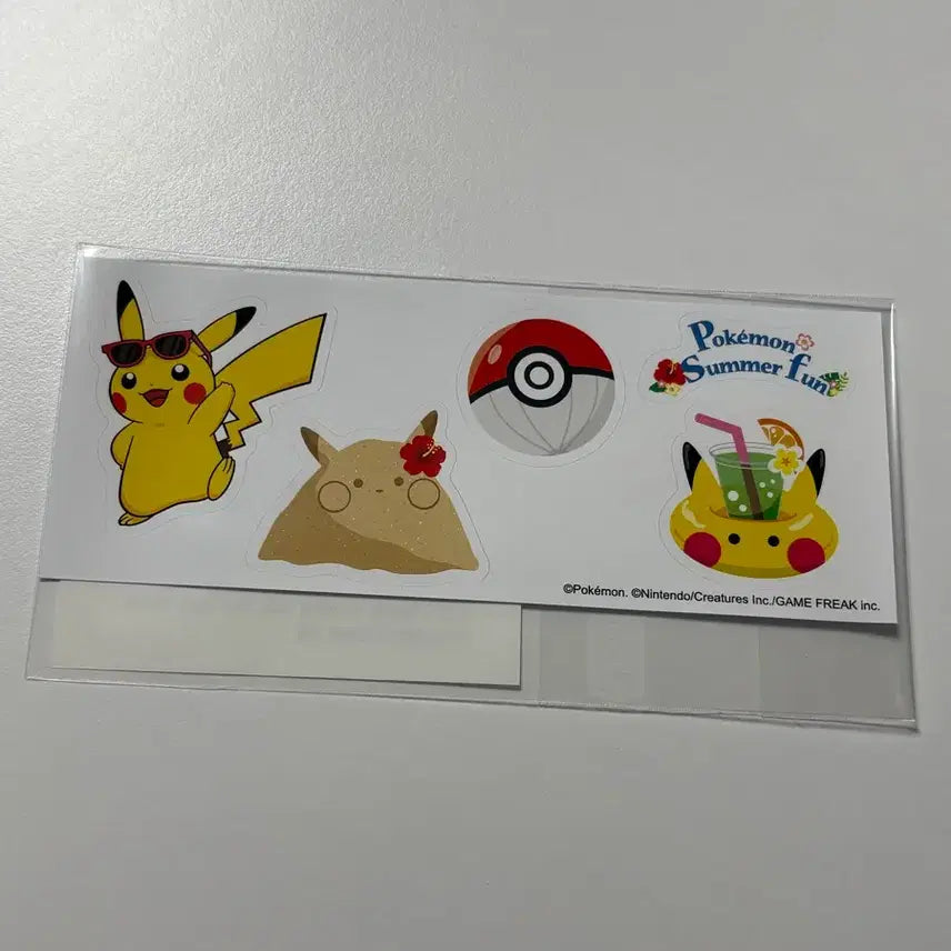 [BUNJANG] Olive Young Pikachu Summer Stickers / 올리브영 포켓몬 피카츄 썸머 스티커