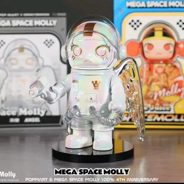 [BUNJANG] POP MART Mega Space Molly Series 4 Angel (Secret) - Sealed / [팝마트] 미개봉 메가스페이스몰리 시리즈4 엔젤(시크릿)