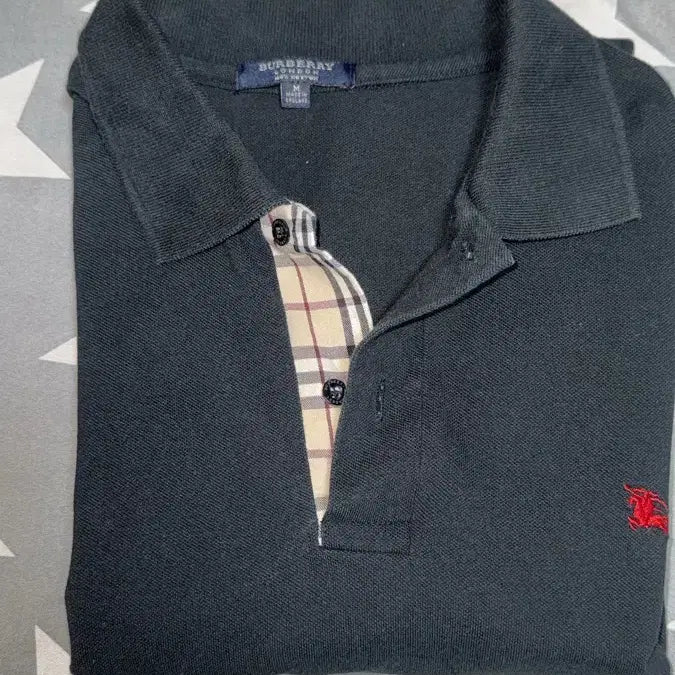 [BUNJANG] Burberry Black Short Sleeve Polo Shirt / 버버리 블랙 반팔 폴로티셔츠