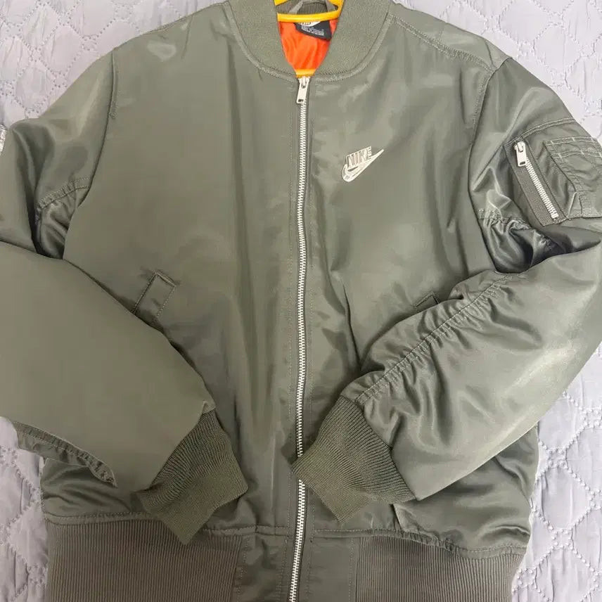 [BUNJANG] Nike NSW Funk MA-1 Bomber Jacket Khaki [M] / 나이키 NSW 펑크 MA-1 봄버 자켓 카키 [M]