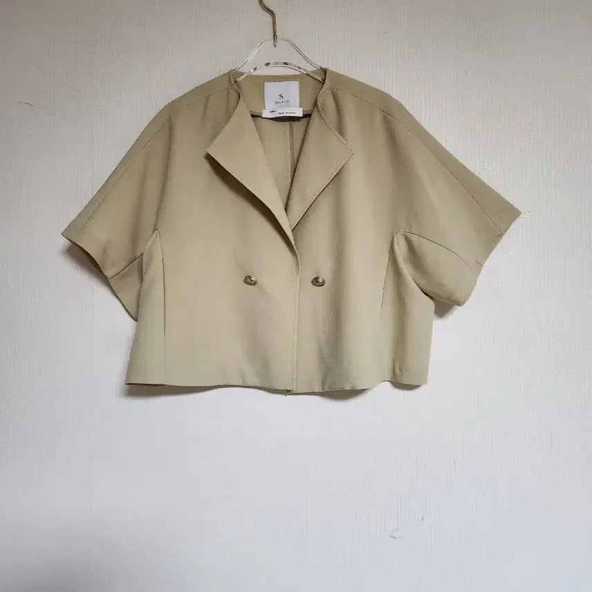 [BUNJANG] Solezia 2023 Oversized Cropped Jacket Summer Mustard Yellow / S솔레지아2023오버핏 크롭 자켓66썸머