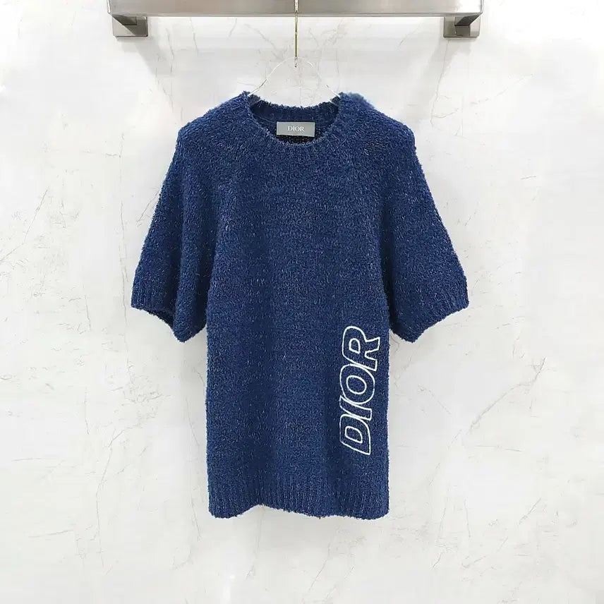 [BUNJANG] Dior Logo Heavy Cotton Knit Short Sleeve T-Shirt / M / 디올 로고 헤비 코튼 니트 반팔