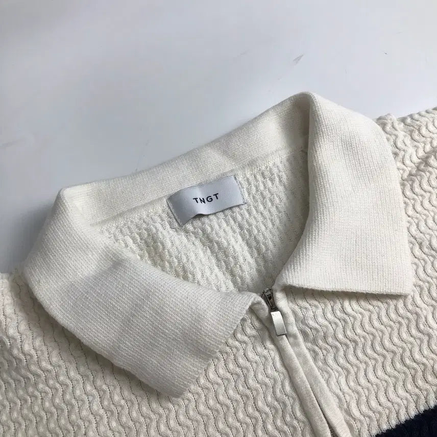 [BUNJANG] TNGT Striped Short Sleeve Knit / TNGT 스트라이프 반팔 니트