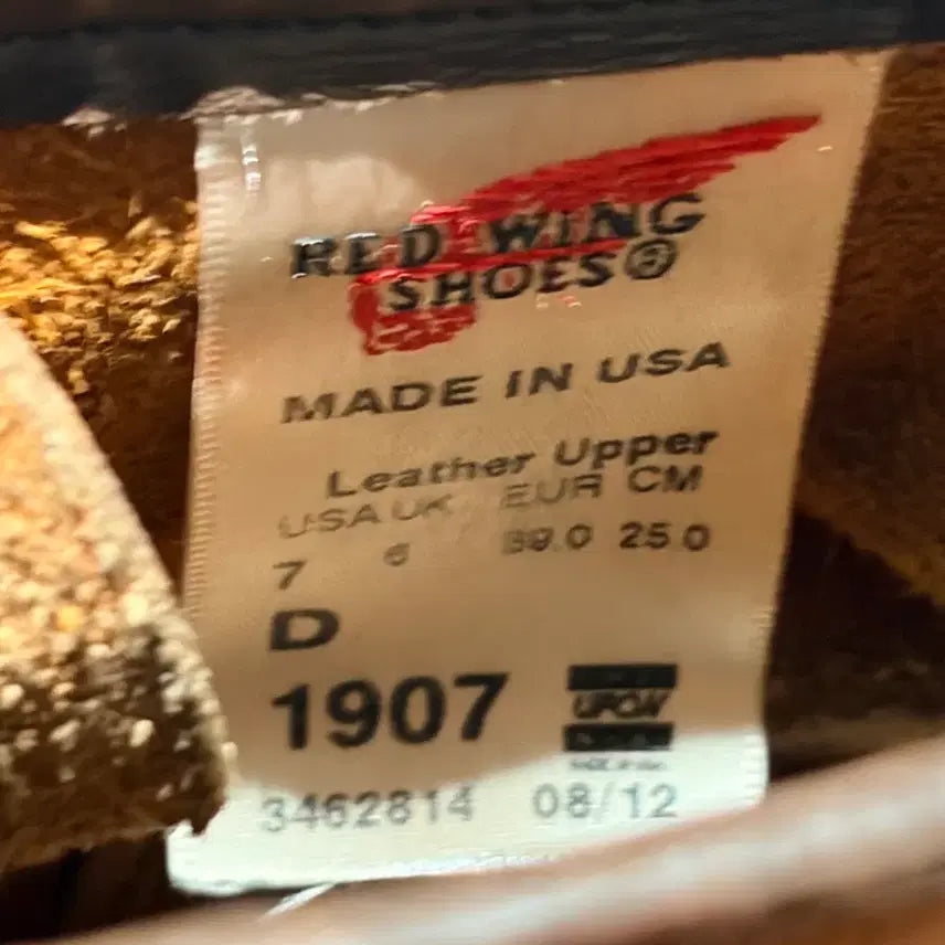 [BUNJANG] Red Wing 1907 Moc Toe Boots / 레드윙 1907 목토 부츠 250mm