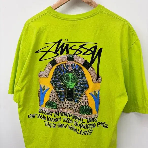 [BUNJANG] Stussy Sphinx Print Short Sleeve T-Shirt / 스투시 스핑크스 프린팅 반팔 티셔츠 PN9923