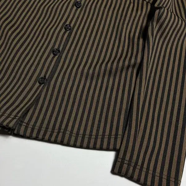 [BUNJANG] Fendi Striped Collar Shirt / 펜디 FENDI 카라넥 스트라이프 셔츠 PN9951