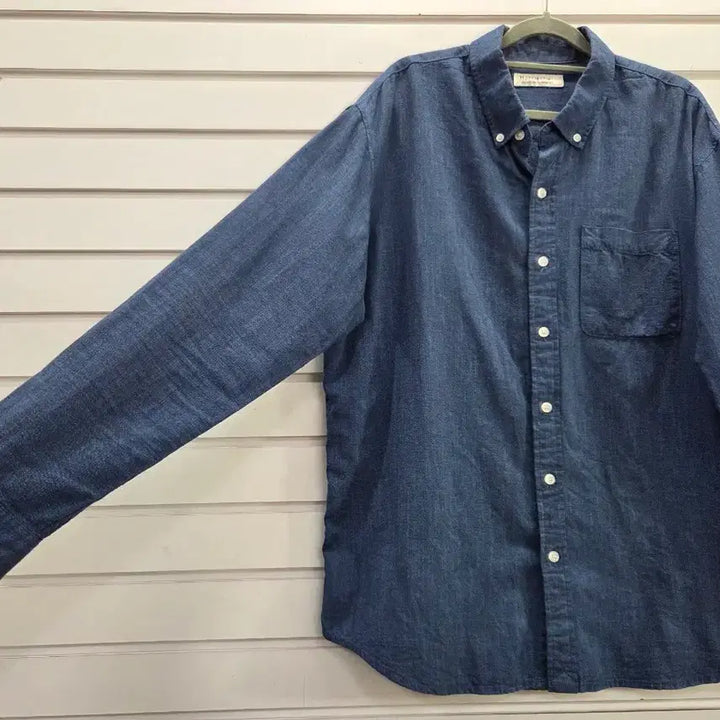 [BUNJANG] Navy Cotton Linen Blend Men&