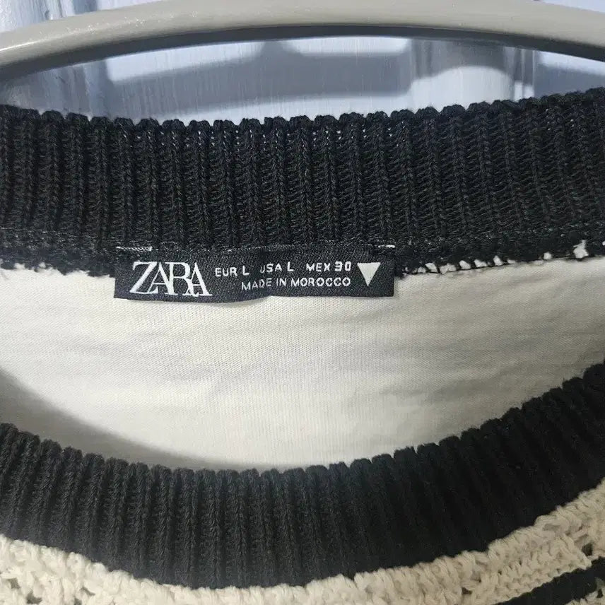 [BUNJANG] ZARA Layered Knit Short Sleeve T-Shirt / 자라 레이어드 니트 반팔 티셔츠